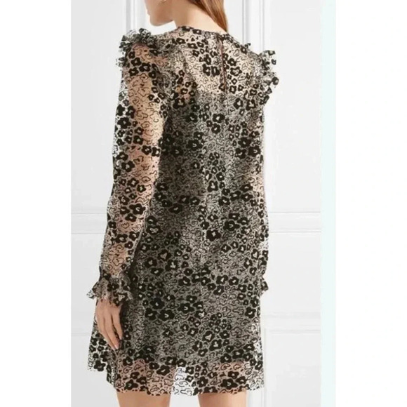 Opening Ceremony Glittered Flocked Corded Lace Mini Dress Size 4 - Picture 2 of 14